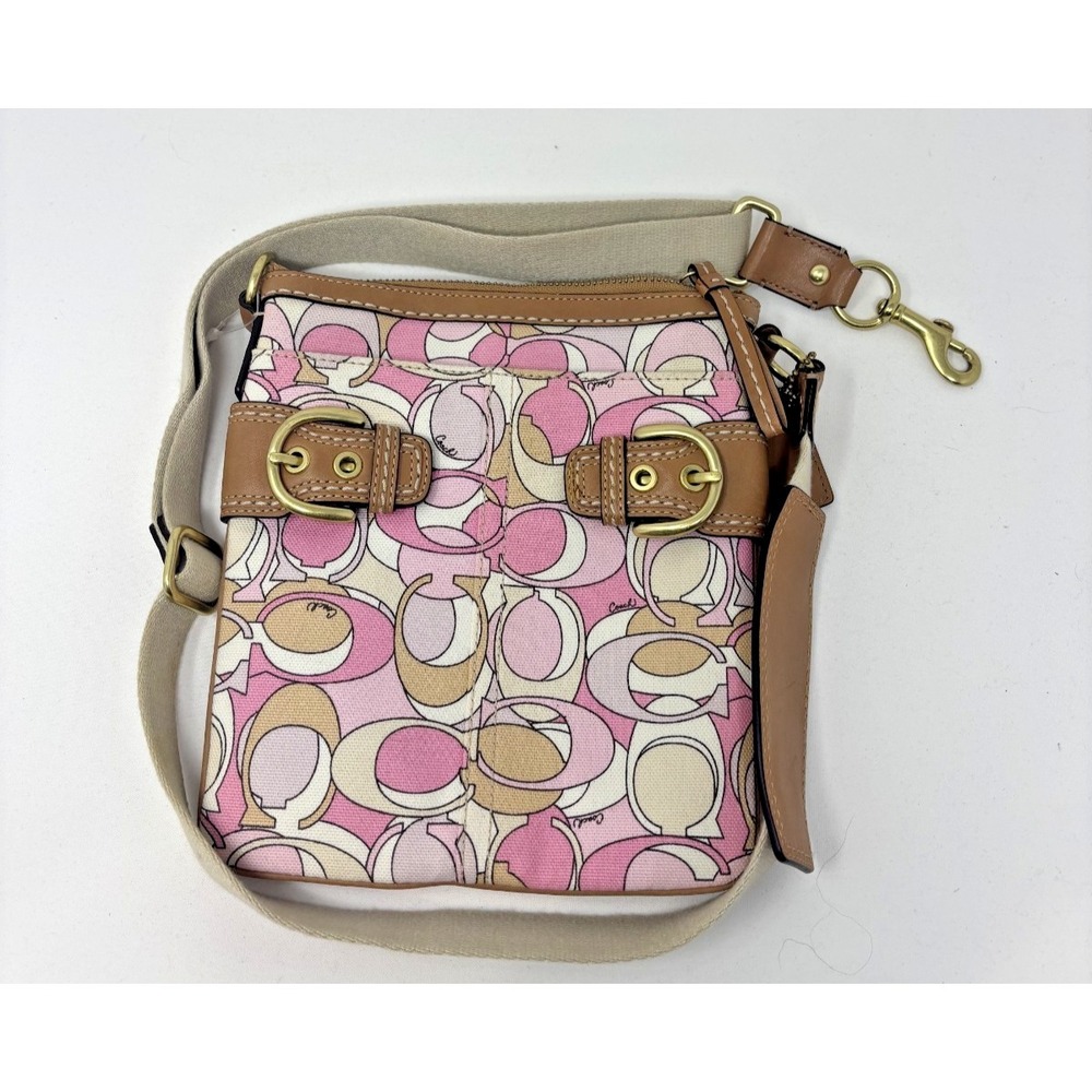 Vintage Y2K Coach‎ Soho Swingpack Crossbody Pastel Optic Print #41309 - Picture 4 of 4